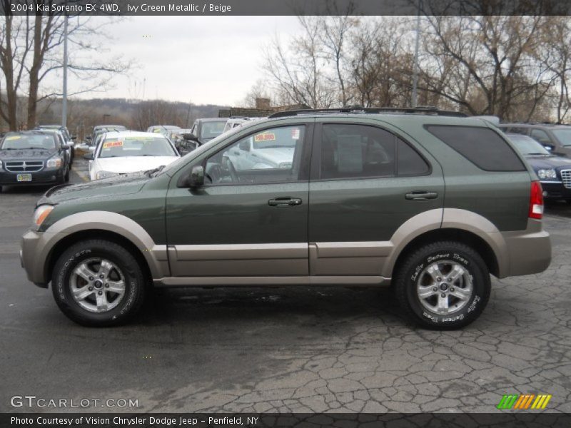 Ivy Green Metallic / Beige 2004 Kia Sorento EX 4WD