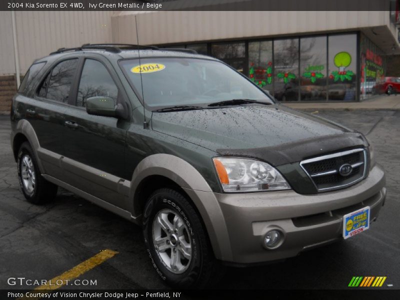 Ivy Green Metallic / Beige 2004 Kia Sorento EX 4WD