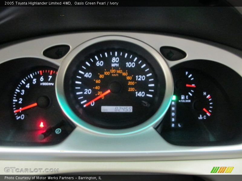 Oasis Green Pearl / Ivory 2005 Toyota Highlander Limited 4WD
