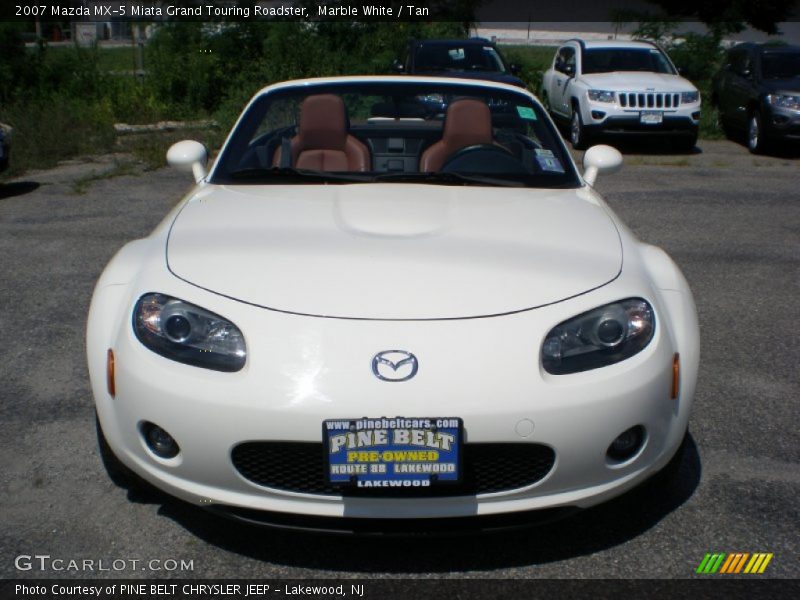Marble White / Tan 2007 Mazda MX-5 Miata Grand Touring Roadster