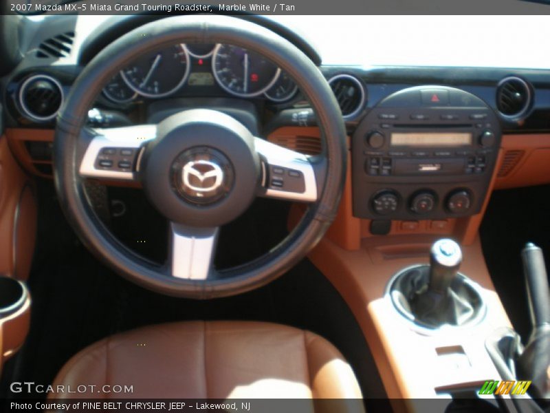 Marble White / Tan 2007 Mazda MX-5 Miata Grand Touring Roadster