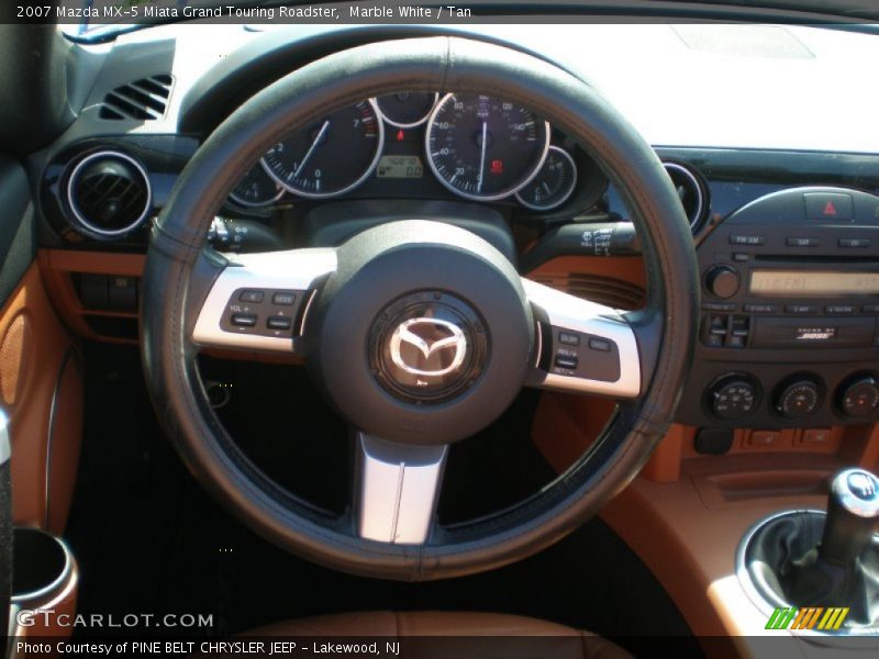 Marble White / Tan 2007 Mazda MX-5 Miata Grand Touring Roadster