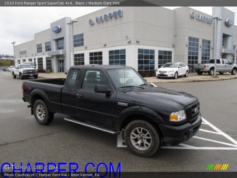 Black / Medium Dark Flint 2010 Ford Ranger Sport SuperCab 4x4