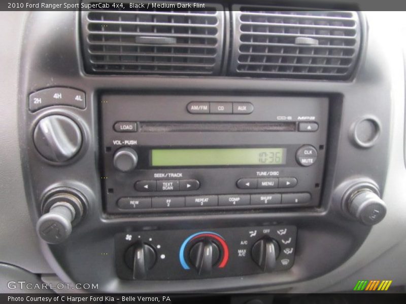 Black / Medium Dark Flint 2010 Ford Ranger Sport SuperCab 4x4