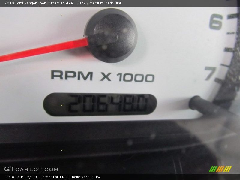 Black / Medium Dark Flint 2010 Ford Ranger Sport SuperCab 4x4