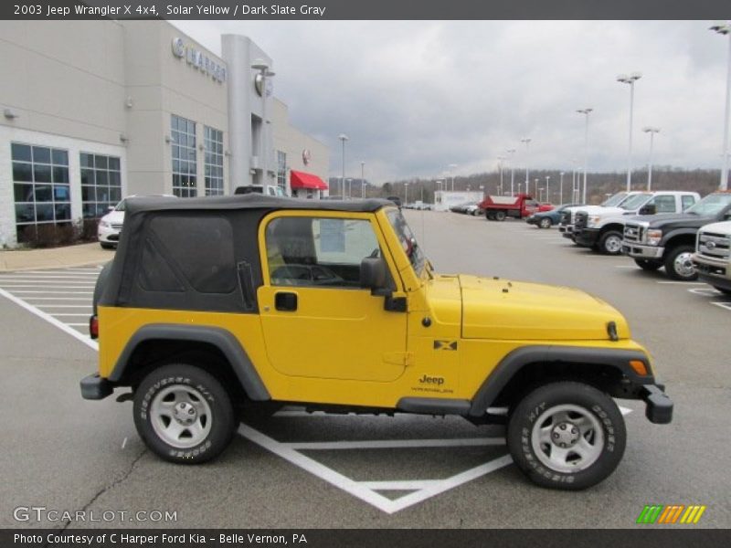 Solar Yellow / Dark Slate Gray 2003 Jeep Wrangler X 4x4