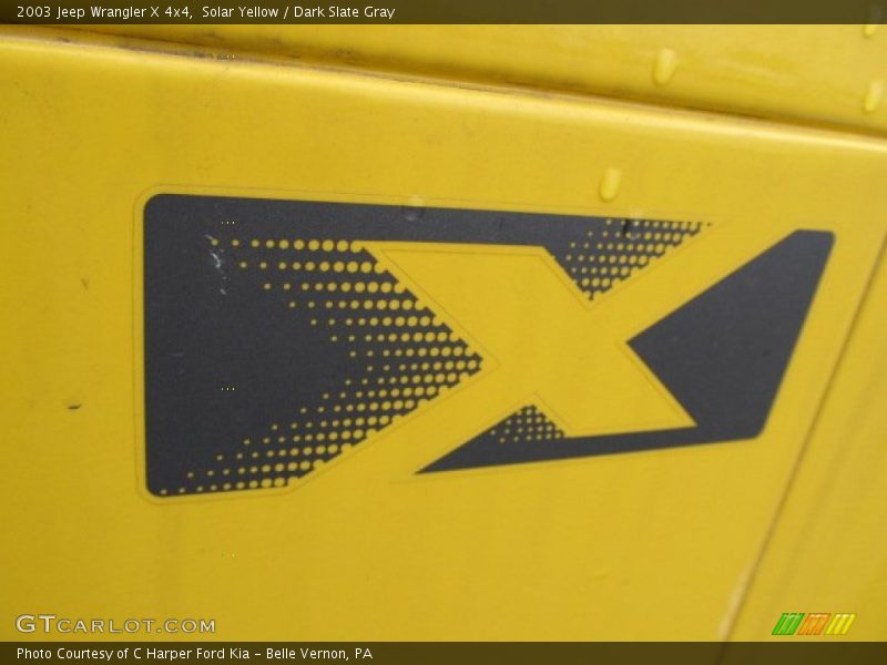 Solar Yellow / Dark Slate Gray 2003 Jeep Wrangler X 4x4