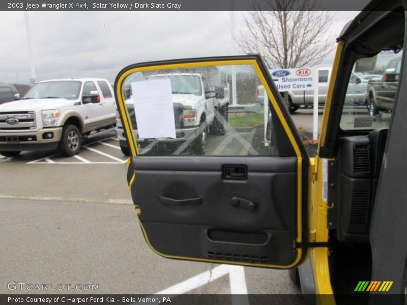 Solar Yellow / Dark Slate Gray 2003 Jeep Wrangler X 4x4