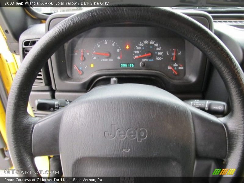 Solar Yellow / Dark Slate Gray 2003 Jeep Wrangler X 4x4