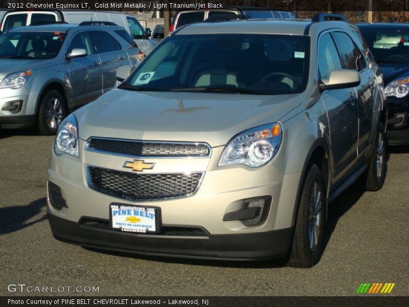 Gold Mist Metallic / Light Titanium/Jet Black 2012 Chevrolet Equinox LT