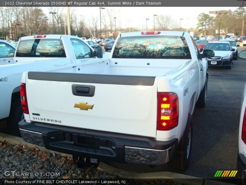Summit White / Dark Titanium 2012 Chevrolet Silverado 3500HD WT Regular Cab 4x4