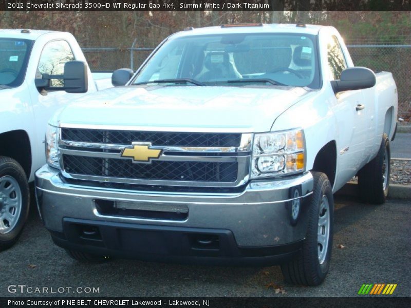 Summit White / Dark Titanium 2012 Chevrolet Silverado 3500HD WT Regular Cab 4x4