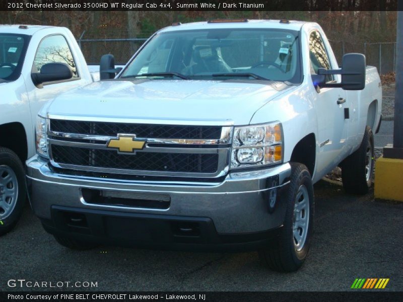 Summit White / Dark Titanium 2012 Chevrolet Silverado 3500HD WT Regular Cab 4x4