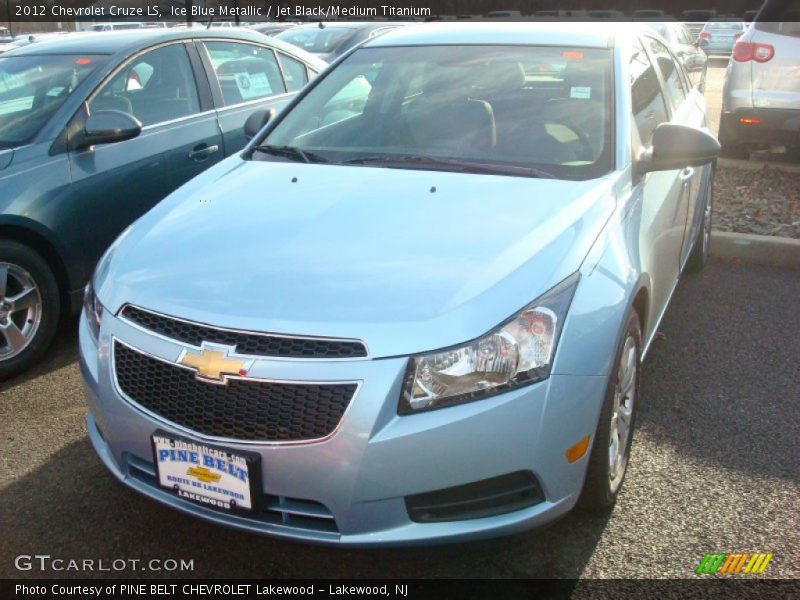 Ice Blue Metallic / Jet Black/Medium Titanium 2012 Chevrolet Cruze LS