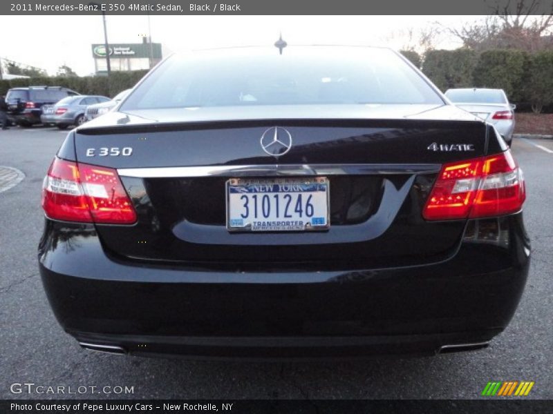 Black / Black 2011 Mercedes-Benz E 350 4Matic Sedan