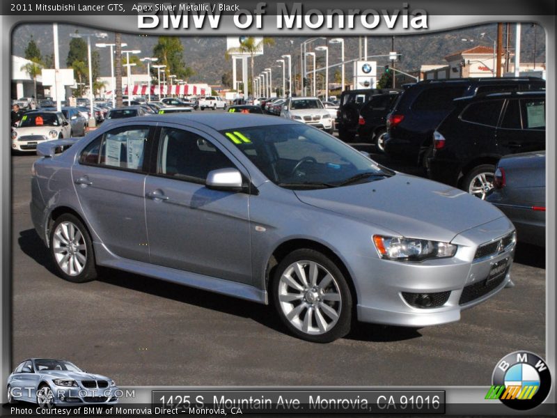 Apex Silver Metallic / Black 2011 Mitsubishi Lancer GTS