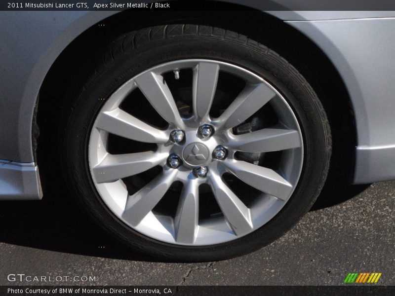 Apex Silver Metallic / Black 2011 Mitsubishi Lancer GTS