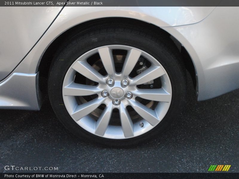 Apex Silver Metallic / Black 2011 Mitsubishi Lancer GTS