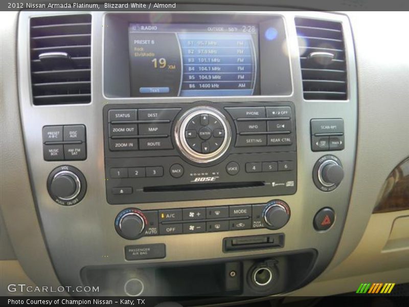 Blizzard White / Almond 2012 Nissan Armada Platinum