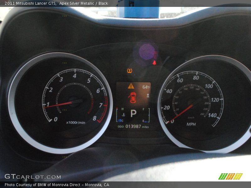 Apex Silver Metallic / Black 2011 Mitsubishi Lancer GTS