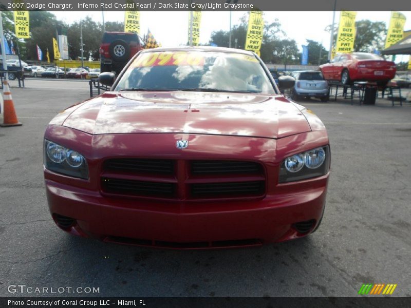 Inferno Red Crystal Pearl / Dark Slate Gray/Light Graystone 2007 Dodge Charger