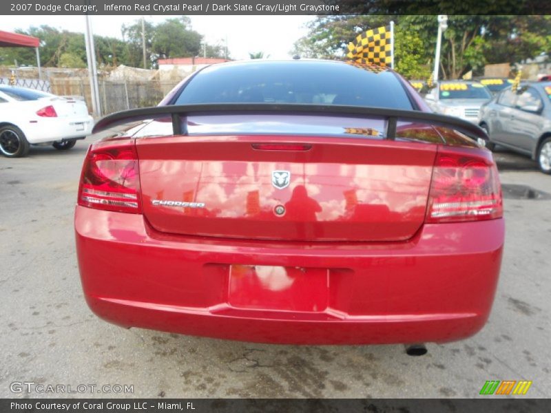 Inferno Red Crystal Pearl / Dark Slate Gray/Light Graystone 2007 Dodge Charger