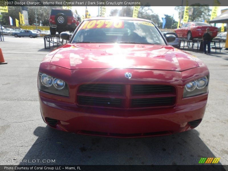 Inferno Red Crystal Pearl / Dark Slate Gray/Light Graystone 2007 Dodge Charger