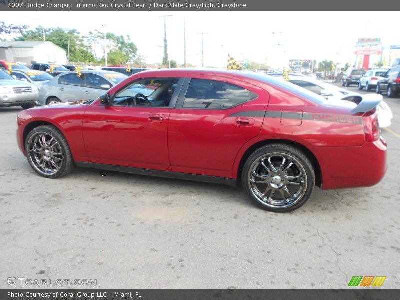 Inferno Red Crystal Pearl / Dark Slate Gray/Light Graystone 2007 Dodge Charger