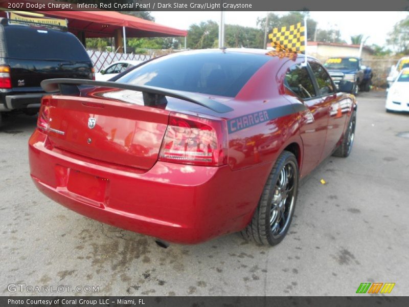 Inferno Red Crystal Pearl / Dark Slate Gray/Light Graystone 2007 Dodge Charger