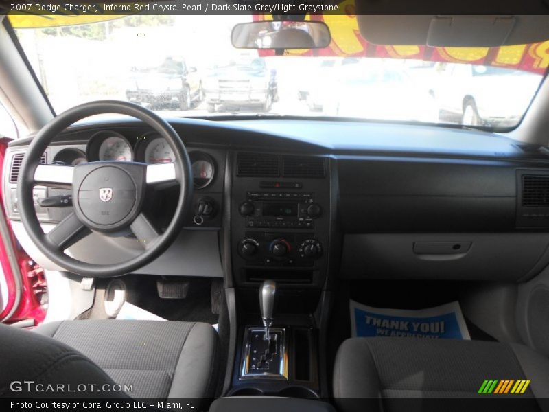 Inferno Red Crystal Pearl / Dark Slate Gray/Light Graystone 2007 Dodge Charger