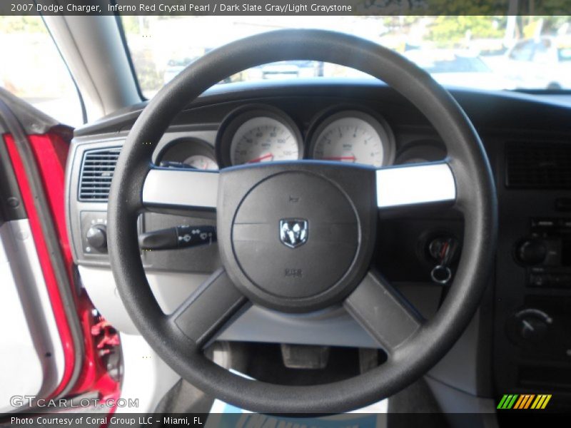 Inferno Red Crystal Pearl / Dark Slate Gray/Light Graystone 2007 Dodge Charger