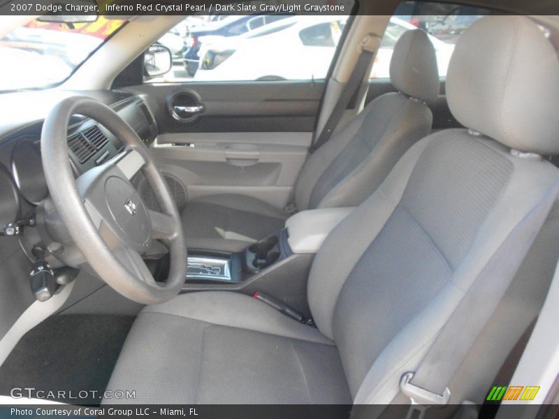 Inferno Red Crystal Pearl / Dark Slate Gray/Light Graystone 2007 Dodge Charger