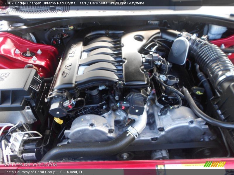 Inferno Red Crystal Pearl / Dark Slate Gray/Light Graystone 2007 Dodge Charger