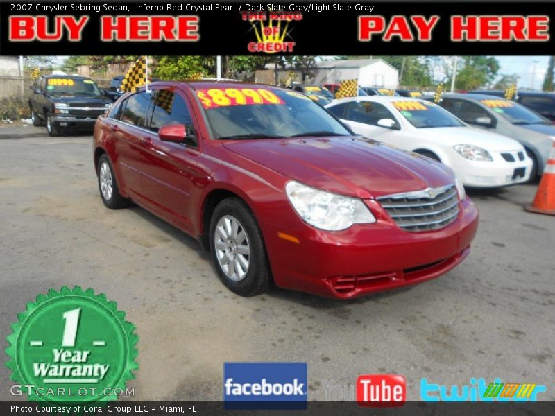 Inferno Red Crystal Pearl / Dark Slate Gray/Light Slate Gray 2007 Chrysler Sebring Sedan