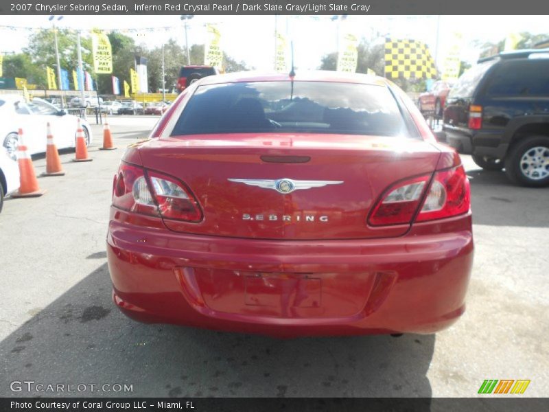 Inferno Red Crystal Pearl / Dark Slate Gray/Light Slate Gray 2007 Chrysler Sebring Sedan