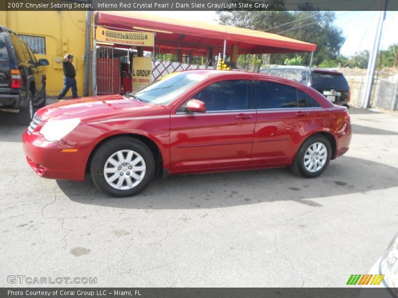 Inferno Red Crystal Pearl / Dark Slate Gray/Light Slate Gray 2007 Chrysler Sebring Sedan