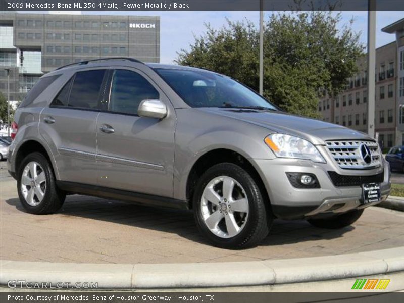 Pewter Metallic / Black 2009 Mercedes-Benz ML 350 4Matic