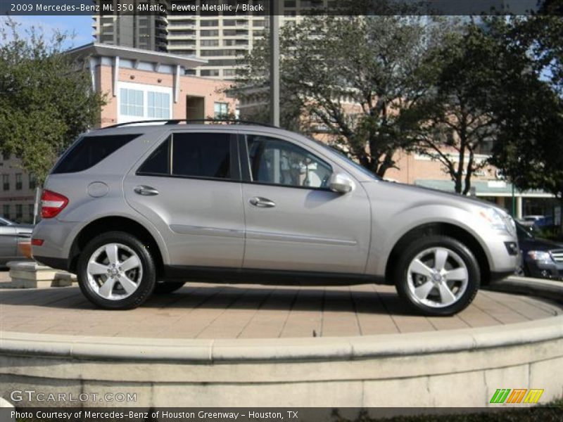 Pewter Metallic / Black 2009 Mercedes-Benz ML 350 4Matic
