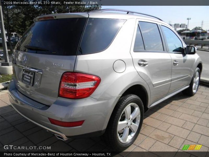 Pewter Metallic / Black 2009 Mercedes-Benz ML 350 4Matic