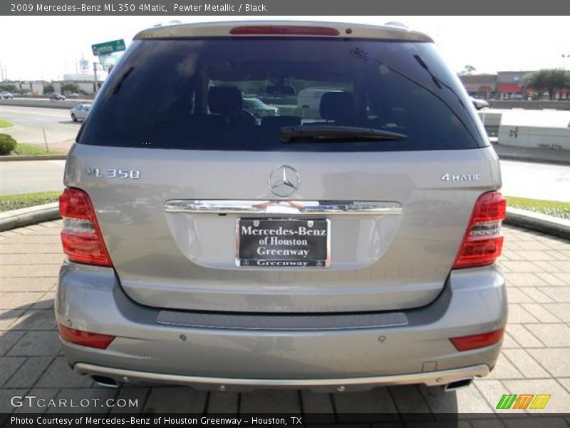Pewter Metallic / Black 2009 Mercedes-Benz ML 350 4Matic