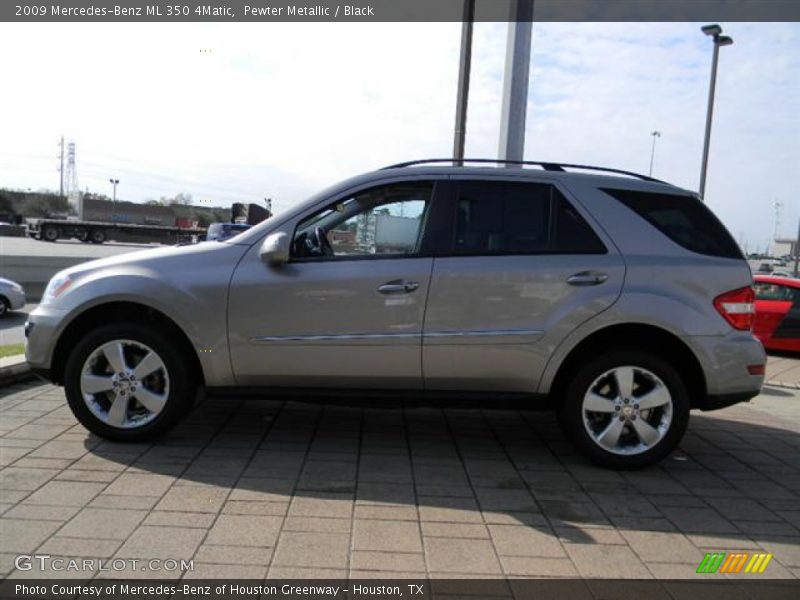 Pewter Metallic / Black 2009 Mercedes-Benz ML 350 4Matic