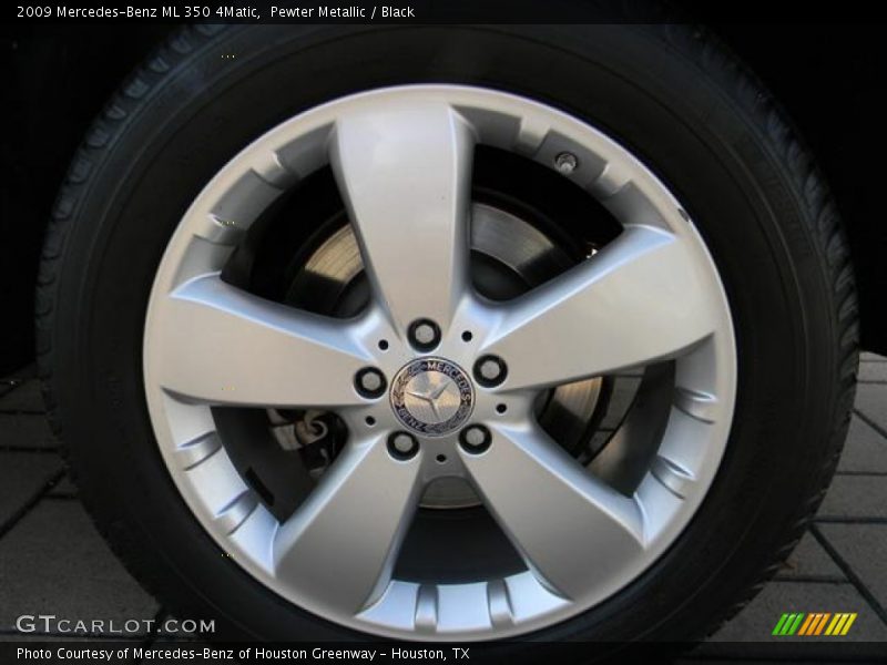 Pewter Metallic / Black 2009 Mercedes-Benz ML 350 4Matic
