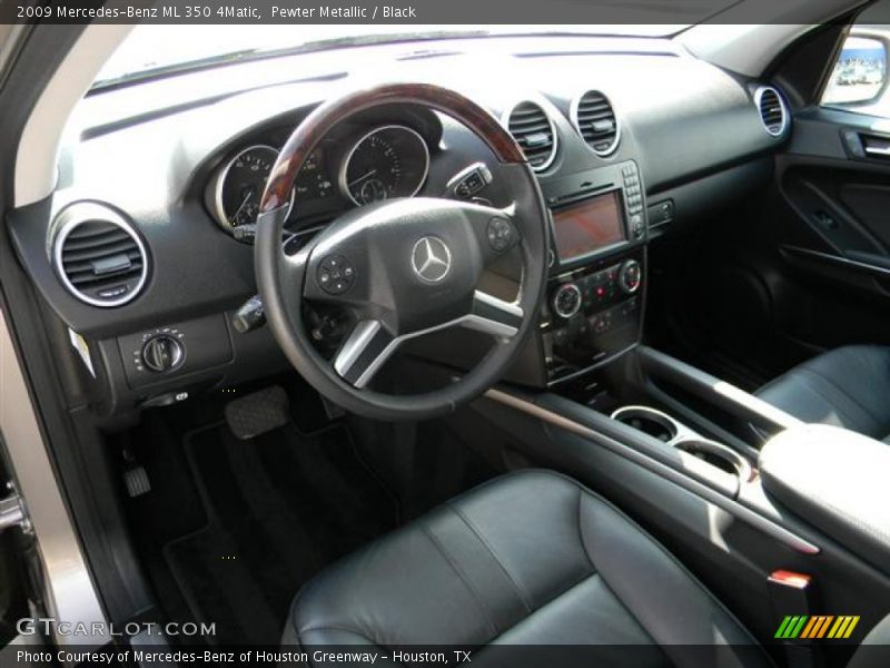 Pewter Metallic / Black 2009 Mercedes-Benz ML 350 4Matic