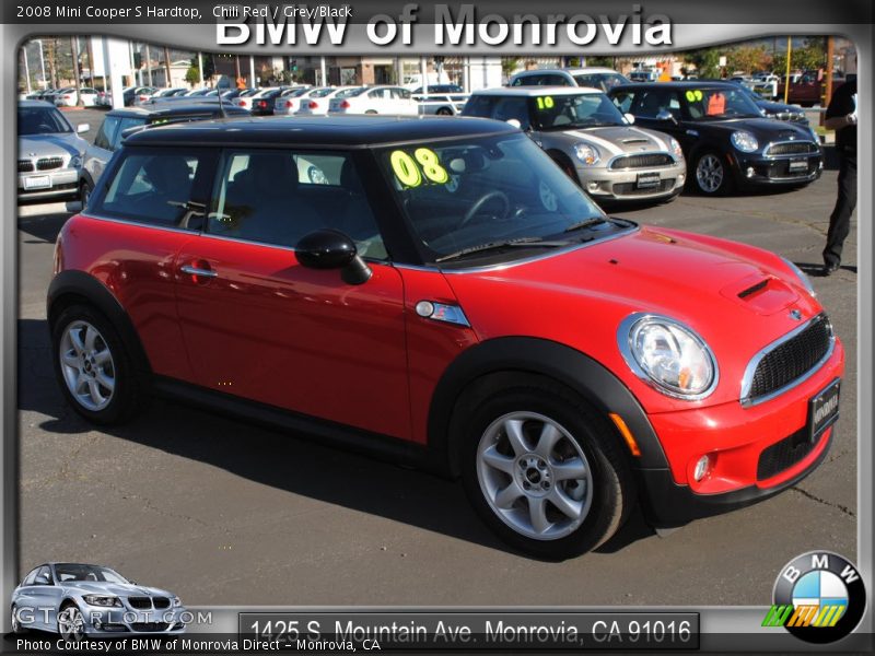 Chili Red / Grey/Black 2008 Mini Cooper S Hardtop