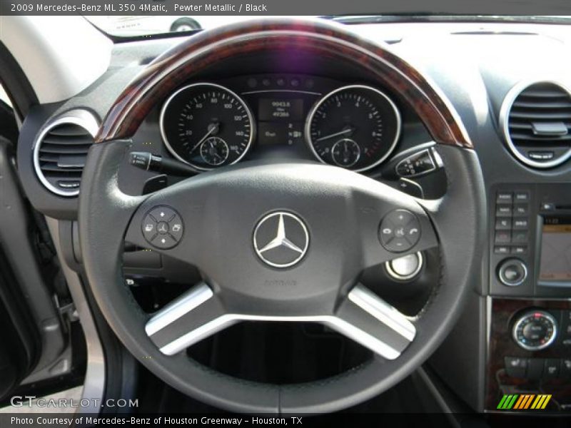 Pewter Metallic / Black 2009 Mercedes-Benz ML 350 4Matic