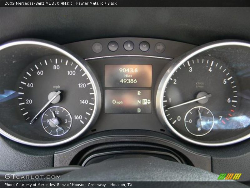 Pewter Metallic / Black 2009 Mercedes-Benz ML 350 4Matic