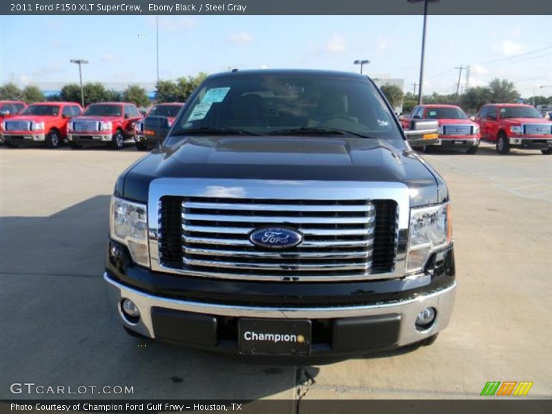 Ebony Black / Steel Gray 2011 Ford F150 XLT SuperCrew