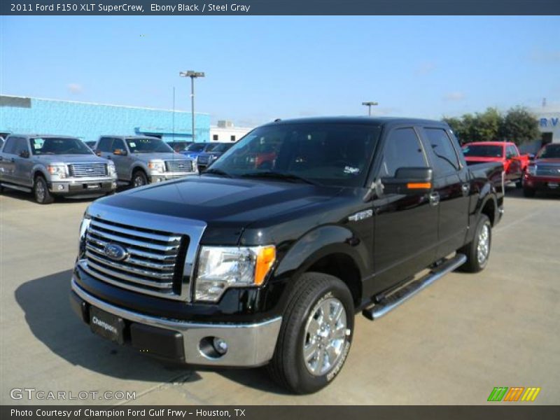 Ebony Black / Steel Gray 2011 Ford F150 XLT SuperCrew