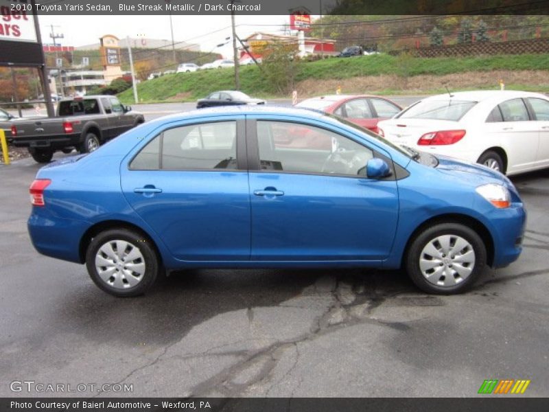 Blue Streak Metallic / Dark Charcoal 2010 Toyota Yaris Sedan