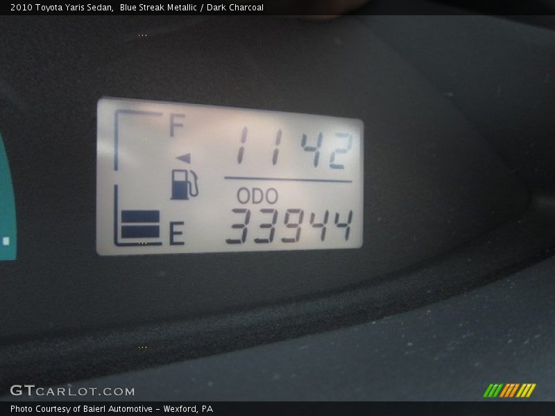 Blue Streak Metallic / Dark Charcoal 2010 Toyota Yaris Sedan